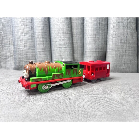 Thomas Friends Trackmaster Muddy Percy Caboose Car 2006 Hit Toy Motor Works - Picture 1 of 7